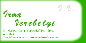 irma verebelyi business card